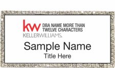 (image for) Keller Williams Realty Logo 5 Silver Bling White Badge