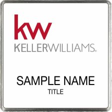 (image for) Keller Williams KW Silver Square Executive White Badge