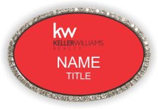 (image for) Nancy LaPointe / Keller Williams Red/Silver Oval Bling Badge