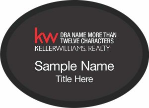 (image for) Keller Williams Realty Logo 4 Black Oval Executive Badge