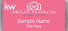 (image for) Great Florida Homes Team Large Silver Meridian Pink Badge