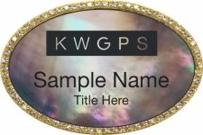 (image for) Keller Williams GPS Gold Oval Beyond Bling Black Pearl Badge