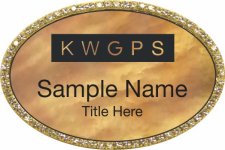 (image for) Keller Williams GPS Gold Oval Beyond Bling Gold Pearl Badge