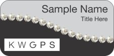 (image for) Keller Williams GPS Silver/Black Swoosh Badge w/White Jewels