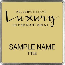 (image for) Keller Williams Luxury Silver Square Executive Gold Badge