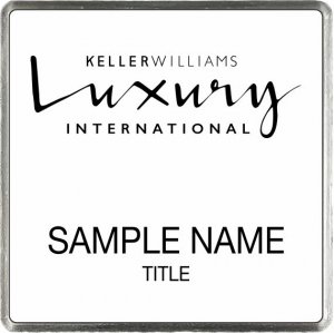 (image for) Keller Williams Luxury Silver Square Executive White Badge