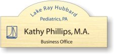 (image for) Lake Ray Hubbard Pediatrics Shaped Gold Badge
