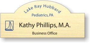 (image for) Lake Ray Hubbard Pediatrics Shaped Gold Badge