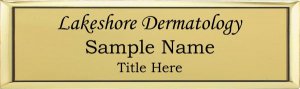 (image for) Lakeshore Dermatology Small Executive Gold Name Badge