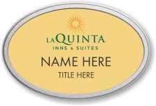 (image for) La Quinta Inns & Suites Oval Gold Pebbled Frame Prestige Badge