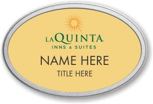 (image for) La Quinta Inns & Suites Oval Gold Pebbled Frame Prestige Badge