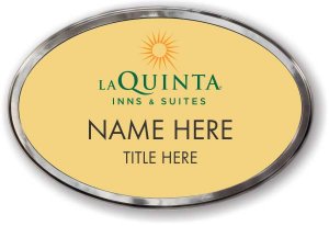 (image for) La Quinta Inns & Suites Oval Gold Polished Frame Prestige Badge