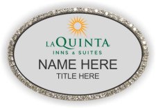 (image for) La Quinta Inns & Suites Oval Silver Bling Badge