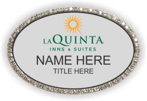 (image for) La Quinta Inns & Suites Oval Silver Bling Badge