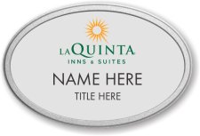 (image for) La Quinta Inns & Suites Oval Silver Pebbled Frame Prestige Badge