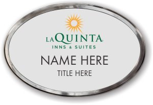 (image for) La Quinta Inns & Suites Oval Silver Polished Frame Prestige Badge