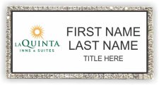 (image for) La Quinta Inns & Suites White Silver Frame Bling Badge