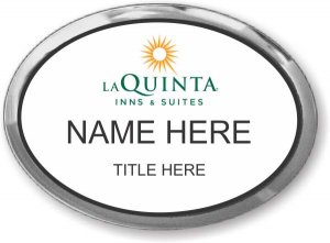 (image for) La Quinta White Silver Executive Oval Badge