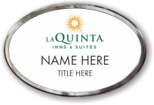 (image for) La Quinta Inns & Suites Oval White Polished Frame Prestige Badge
