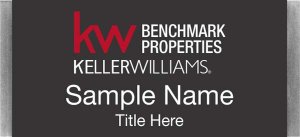 (image for) Keller Williams Benchmark Properties Large Silver Meridian Black Badge