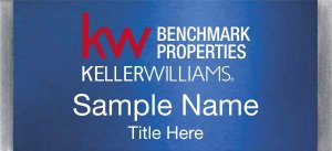 (image for) Keller Williams Benchmark Properties Large Silver Meridian Blue Badge