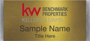 (image for) Keller Williams Benchmark Properties Large Silver Meridian Gold Badge