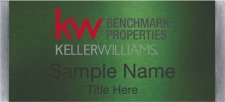 (image for) Keller Williams Benchmark Properties Large Silver Meridian Green Badge