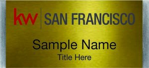 (image for) Keller Williams San Francisco Large Silver Meridian Gold Badge