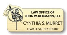 (image for) Law Office of John W. Redmann Gold Shaped Badge