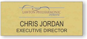 (image for) Lawton Philharmonic Orchestra Gold Square Corner Badge