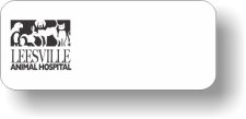 (image for) Leesville Animal Hospital White Badge Logo Only