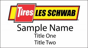 (image for) Les Schwab White Badge Square Corners