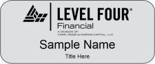 (image for) Level Four Financial Standard Silver Badge - Black Logo