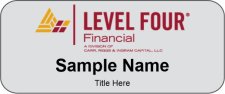 (image for) Level Four Financial Standard Silver Badge - Red Logo