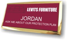 (image for) Levits Furniture Executive Burgandy Gold Framed Badge