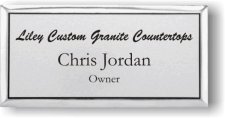 (image for) Liley Funeral Homes Custom Granite Logo Executive Silver Badge