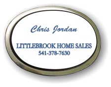 (image for) Littlebrook Home Sales Executive Oval White Silver Framed Badge