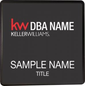 (image for) Keller Williams Realty Logo 2 Black Square Executive Black Badge