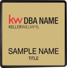 (image for) Keller Williams Realty Logo 2 Black Square Executive Gold Badge