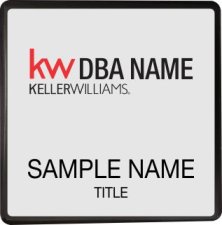 (image for) Keller Williams Realty Logo 2 Black Square Executive Silver Badge