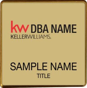 (image for) Keller Williams Realty Logo 2 Gold Square Executive Gold Badge