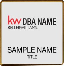 (image for) Keller Williams Realty Logo 2 Gold Square Executive Silver Badge