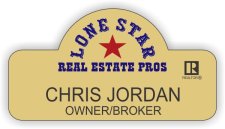 (image for) Lone Star Real Estate Gold Shaped Badge