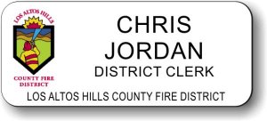 (image for) Los Altos Hills County Fire District White Badge