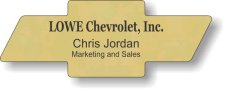 (image for) Lowe Chevrolet-Buick Shaped Gold Badge