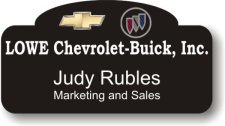 (image for) Lowe Chevrolet-Buick Shaped Black Badge