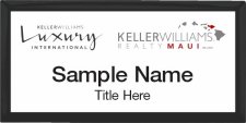 (image for) Keller Williams Luxury Maui - Executive Black Badge with White Insert
