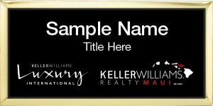 (image for) Keller Williams Luxury Maui - Executive Gold Badge with Black Insert