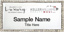 (image for) Keller Williams Luxury Maui - Bling Silver Badge with White Insert