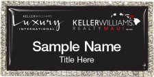 (image for) Keller Williams Luxury Maui - Bling Silver Badge with Black Insert